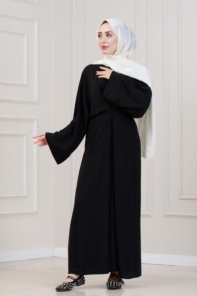 Sevitli فستان ماريا مع ربطة عنق - أسود