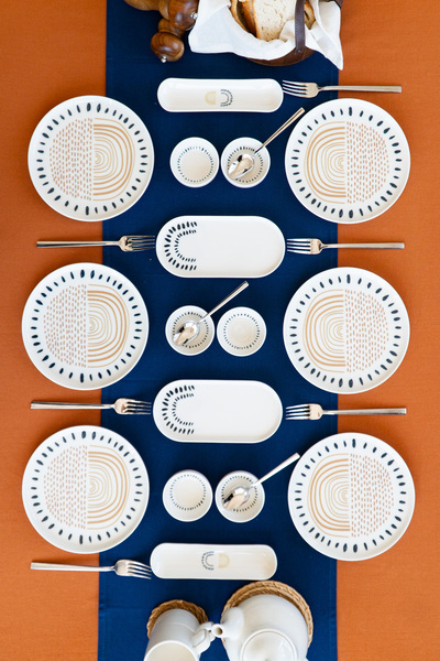 Heda Porselen Yakamoz 16 Piece 6 Person Porcelain Breakfast Set
