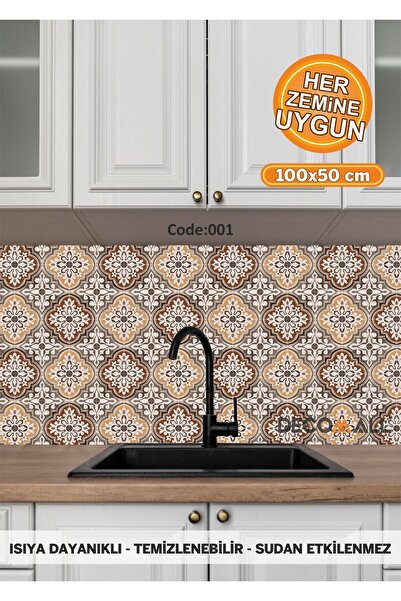 DECOMALL 001 Code YAPIŞKANLI DESENLİ FOLYO DUVAR DOLAP MUTFAK TEZGAH ARASI FOLYO KAPLAMA(50x100cm)