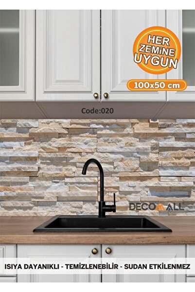 DECOMALL 20 Code YAPIŞKANLI DESENLİ FOLYO DUVAR DOLAP MUTFAK TEZGAH ARASI FOLYO KAPLAMA(50x100cm)
