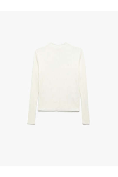 Koton Pulover din tricot cu mâneci lungi, cu gât înalt, cu o formă normală