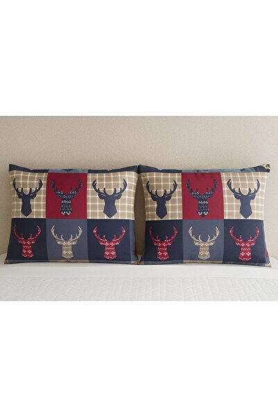 English Home غطاء وسادة من قطعتين من قطن الفانيلا بنسبة 100% من Patchy Deers