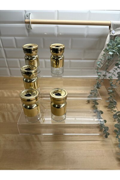 ipeksi pleksi AKRİLİK MERDİVEN STAND (ÇOK AMAÇLI) 2 BASAMAKLI ŞEFFAF 30 CMX10...