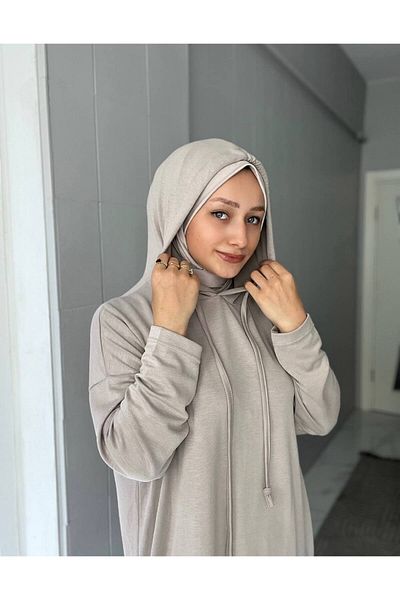 SAYRA Shawl Women's Hooded Drawstring Detailed Bottom Top Set