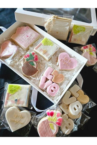 Mimosa Bakery Doğum Günü Özel Günler için Şeker Hamurlu Butik Kurabiye