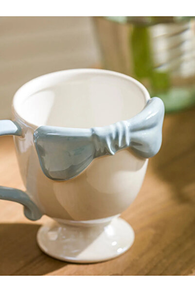 LC Waikiki Lcw Home White Bow Patterned Porcelain Mug