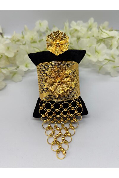 Constanza Exclusive 22 Ayar Altın Kaplama Özel Tasarım Vizyon Kelepçe Şahmera...