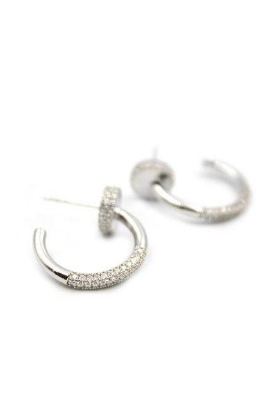 SepetBudur Nails Earrings - Silver