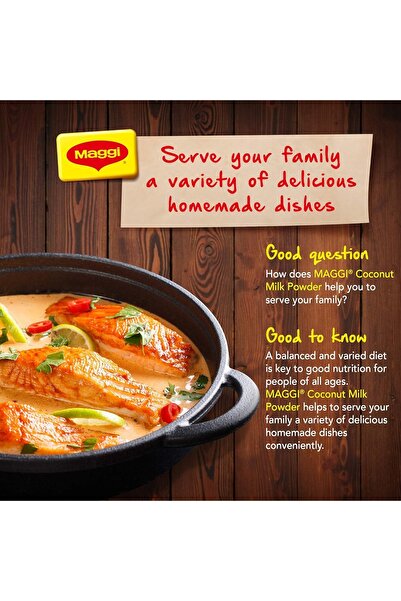 Maggi Coconut Milk Powder 300 g Easy to Mix Coconut Taste for Curries Soups Desserts and Smoothies