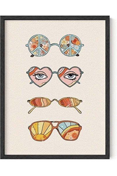 Emoda home Trove ملصق فني لنظارات شمسية لغرفة الفتيات المراهقات، لوحة فنية جد...