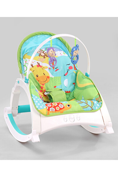 PlayNation كرسي هزاز محمول 2 في 1 للأطفال حديثي الولادة وحتى الأطفال الصغار م...