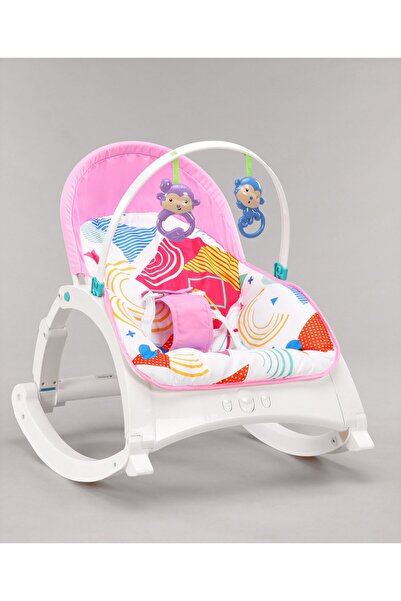 PlayNation كرسي هزاز محمول للأطفال مع موسيقى من بلاي نيشن، تصميم 2 في 1، للأط...