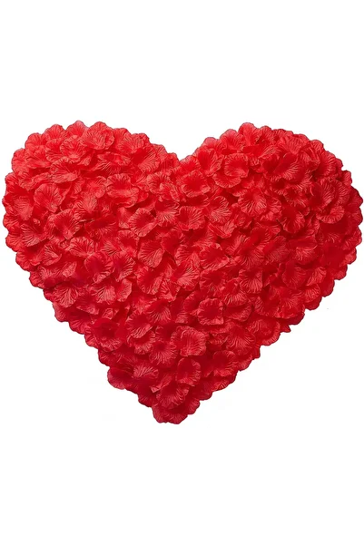 DK177 Set of 1500 rose petals DK177, silk, red, 4.4 x 4.7 cm