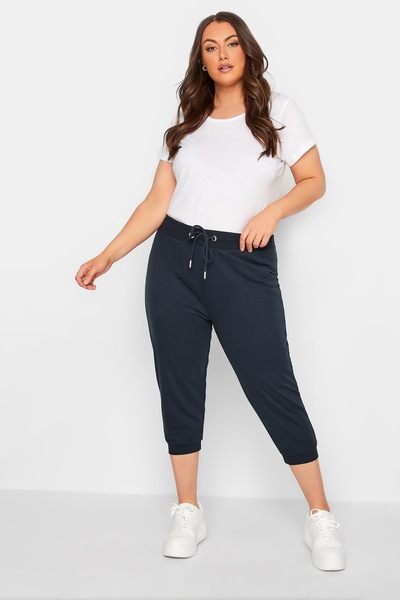 Stil Diva Plus Size Tight Leg Jogger Pants with Elastic Waist and Legs 144834