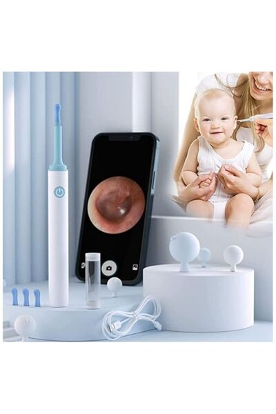 COOYA Earwax Cleaner Tool ,with 1080p Fhd Wireless Waterproof Ear Camera, 360° wide-angle,6 LED lights