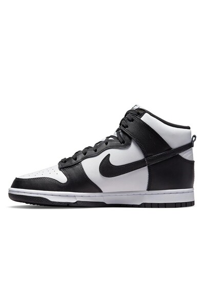 Nike Dunk Hıgh Retro Leather Unisex Shoes Hakiki Deri Günlük Spor Ayakkabı Beyaz Siyah