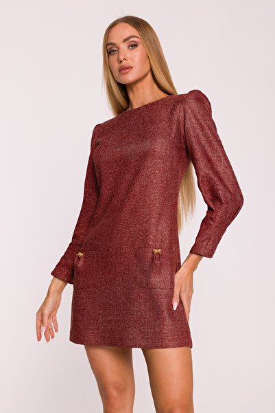 Made of Emotion Long-sleeved trapeze mini dress