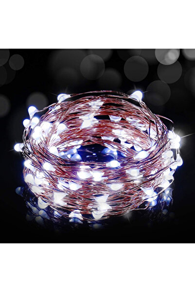 ariceleo Instalație cu 100 LED-uri, plastic/cupru, alb rece, 10 m