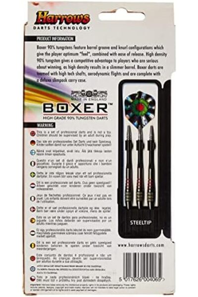 Harrows Bd6112252 سهام بوكسر تنجستن للبالغين للجنسين - فضي، 22 جم