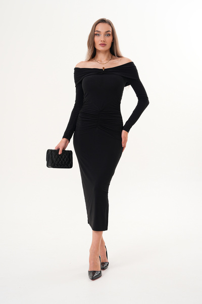 MILANOFOX Sandy Madonna Dress with Drop Accessories – Modern Reflection of Elegance
