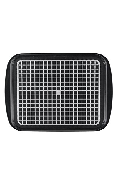 OEM Black serving tray with anti-slip dots 44x32x3cm