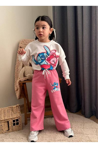 BOYBOY Girl's Stich Printed Cotton Bottom Top Set
