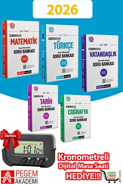 Pegem Akademi Yayıncılık 2026 KPSS Genel Kültür Genel Yetenek Soru Bankası Se...