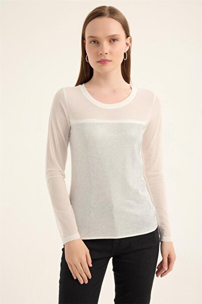 HomeStore Bluză cu guler din tul