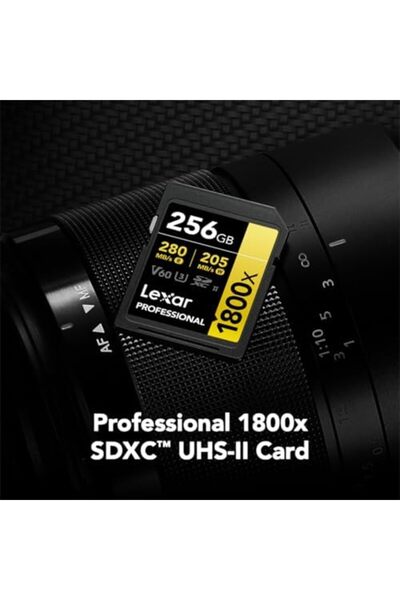 Lexar Gold Series Professional 1800x 256GB UHS-II U3 SDXC Memory Card