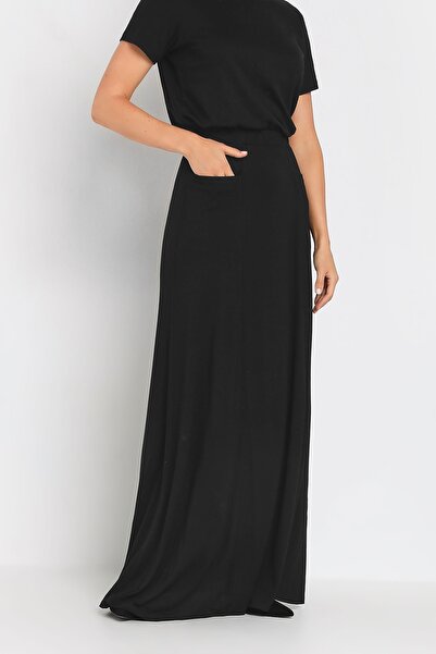 Stil Diva Plus Size Lycra Long Skirt with Pockets 194938