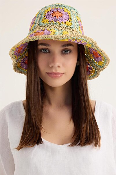 HomeStore Paper Patchw Renkli Şapka