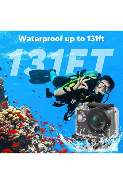 AKASO EK7000 4K30FPS 20MP Action Camera with 64GB microSDXC & Accessories