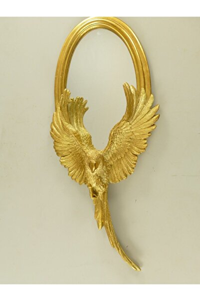 OEMN Decorative Wall Mirror with Golden Parrot, H. 59 cm