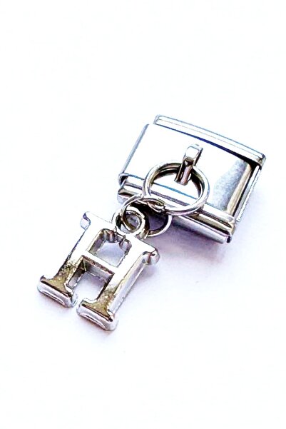 Takı Dükkanı Italian Dangle Letter Stainless Steel Bracelet Charm Scb64