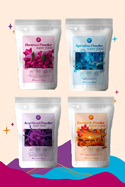Mim and More 4’lü Superfood Enerji Seti – Acai, Spirulina, Zerdeçal, Pancar (...
