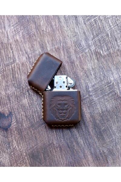 CACTUS Kişiye özel Hakiki deri Kaplama Çakmak Benzinli Çakmak - İsim Baskılı El