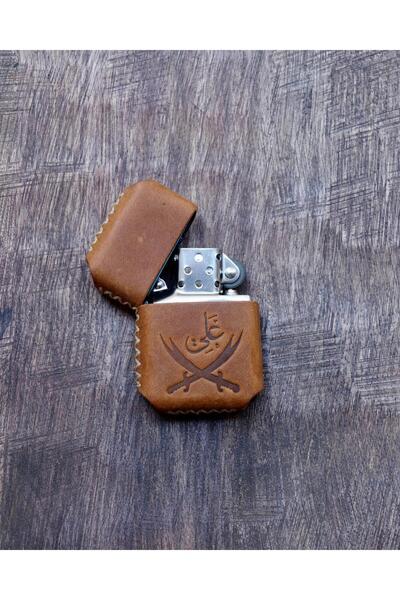 CACTUS Kişiye özel Hakiki deri Kaplama Çakmak Benzinli Çakmak - İsim Baskılı El