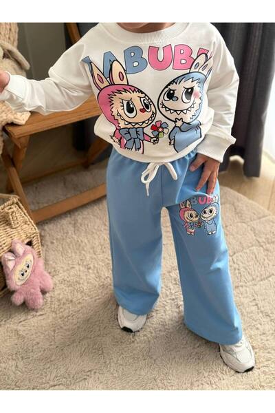 BOYBOY Girl's Labubu Character Printed Cotton Bottom Top Set