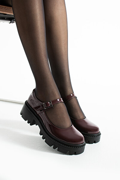 Pretty Girl Жіночі бордові ортопедичні повсякденні туфлі (висота каблука 5 см)