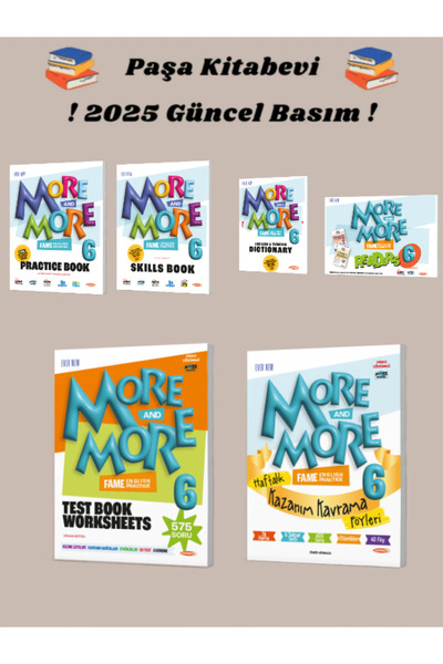 Fenomen Yayıncılık More And More 6.Sınıf ( Practıce Book + Skılls Book +Dıctı...