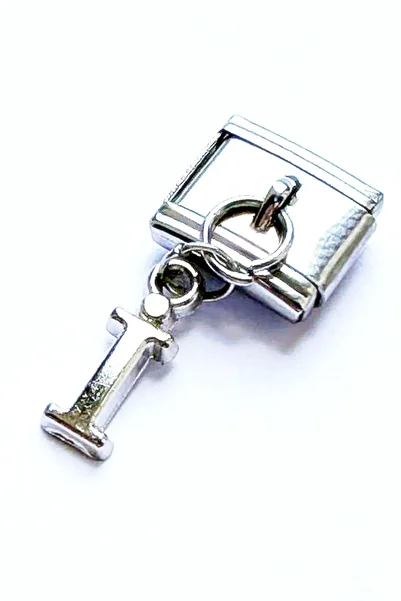 Takı Dükkanı Italian Dangle Letter Stainless Steel Bracelet Charm Scb64