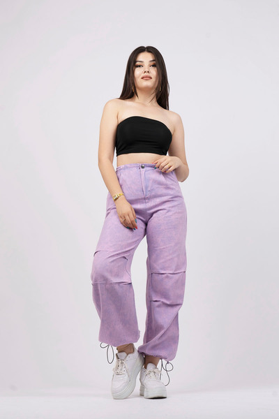 MissVina Painted Trousers with Elastic Waist and Legs 30115