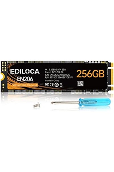 Generic Ediloca EN206 256GB 3D NAND TLC M.2 SSD, M.2 2280 SATA III 6Gb/s SSD Internal Hard Drive, Read/Write