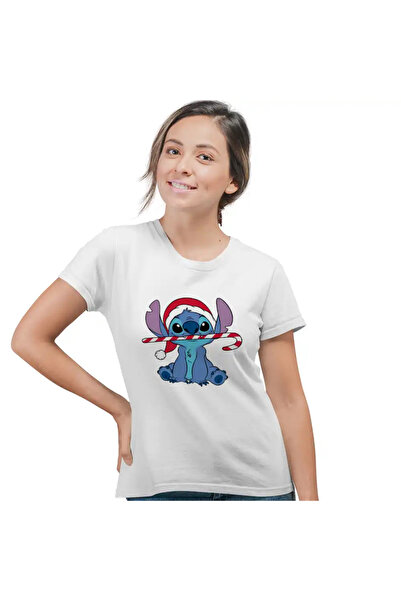 OEM Дамска тениска Stitch Santa Claus