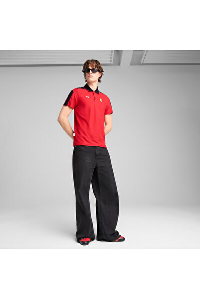 Puma Mens Scuderia Ferrari HP Race MT7 Polo - Red