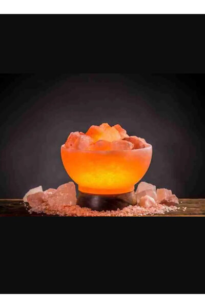 M.A Traders Himalayan Pink Salt USB Lamp – Fire Bowl with Salt Pieces, 4kg | Air Purification & Mood Lighting
