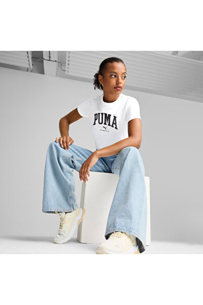 Puma Womens SQUAD Graphic Tee - White