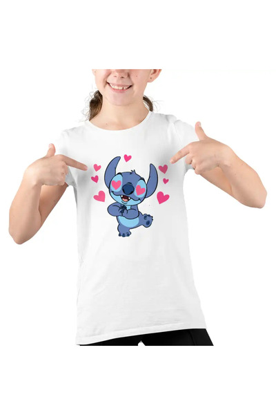 OEM Tricou Copii Fete Stitch in Love