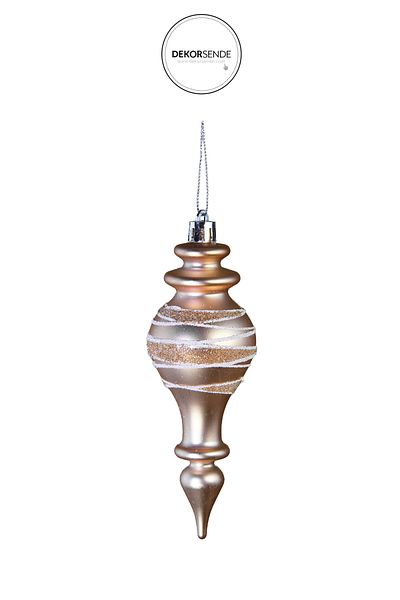 Dekorsende Christmas Ornament Glittery Windmill 3-Piece Ball Rose 14 cm