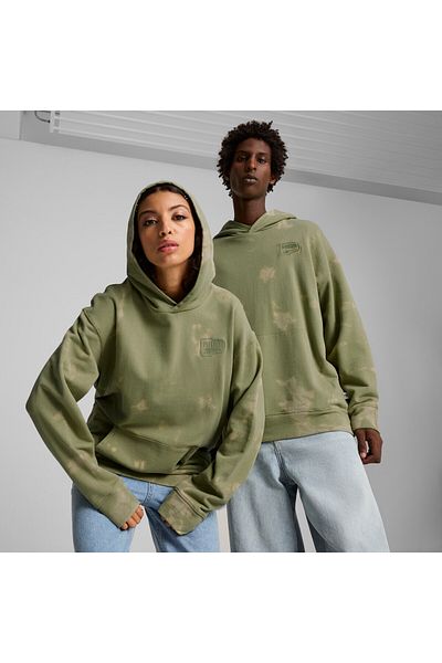 Puma Unisex DOWNTOWN Relaxed Hoodie - Green